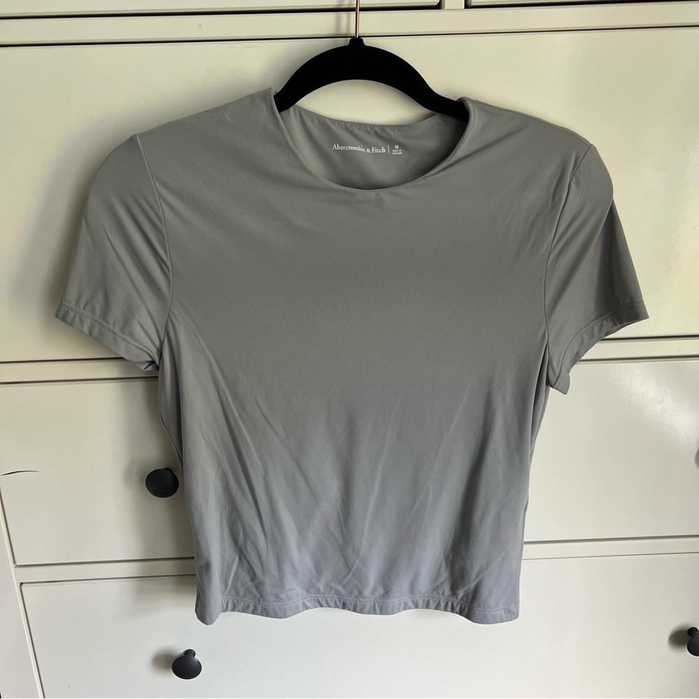 Abercrombie & Fitch Soft Matte Seamless Baby Tee - grey